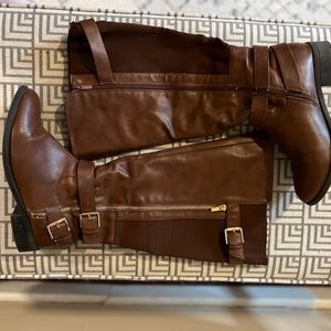 Long brown torrid boots (size 10W) wide width / wide calf